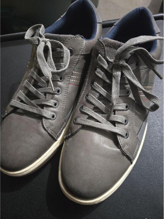Other - Dorsen Milan Men's Grey Faux Leather Casual Low-Top Sneakers Size 9.5